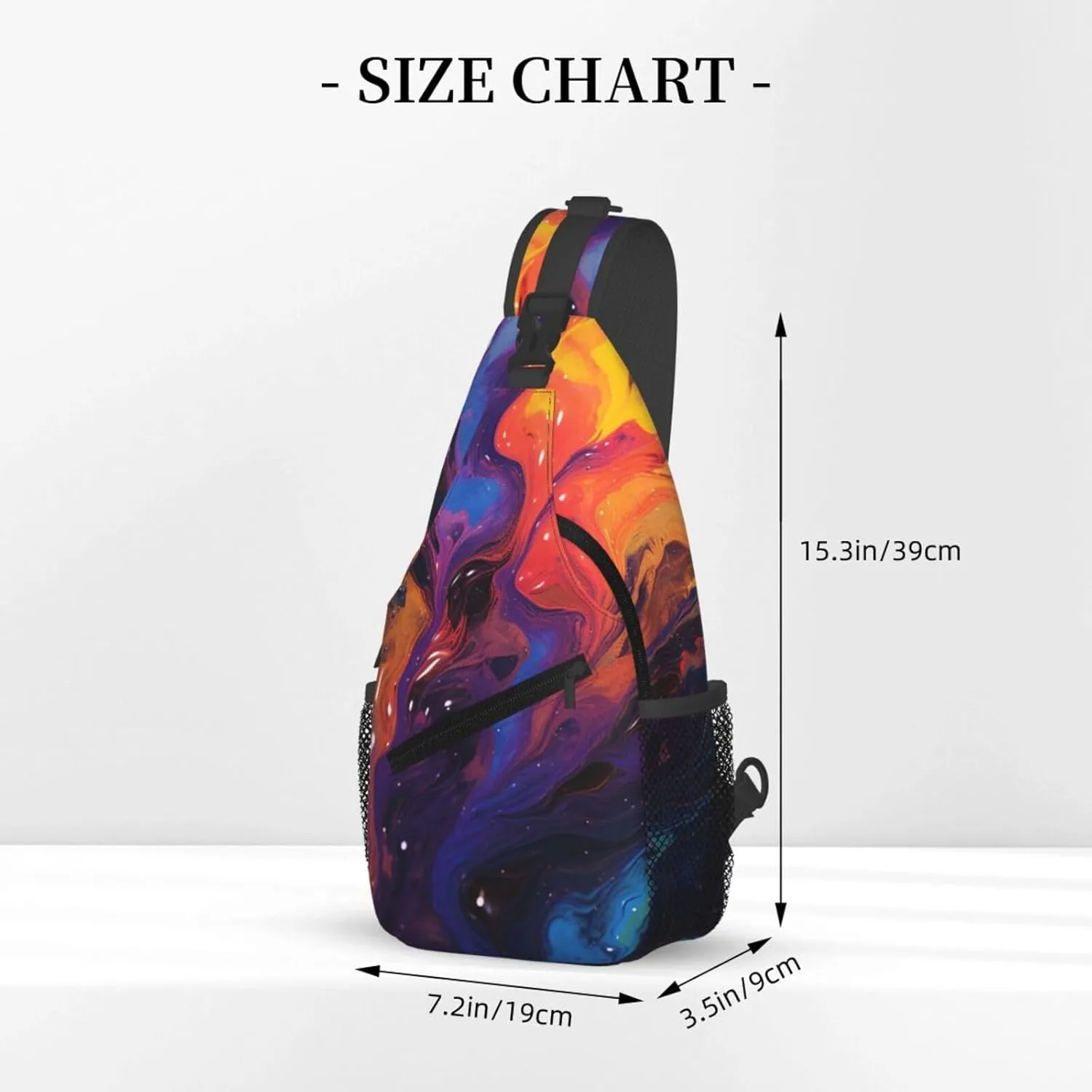 Sling Bag for Women Men Crossbody Bag Sling Backpack Abstract texture fluid Cross Body Bag Adjustable Chest Bag