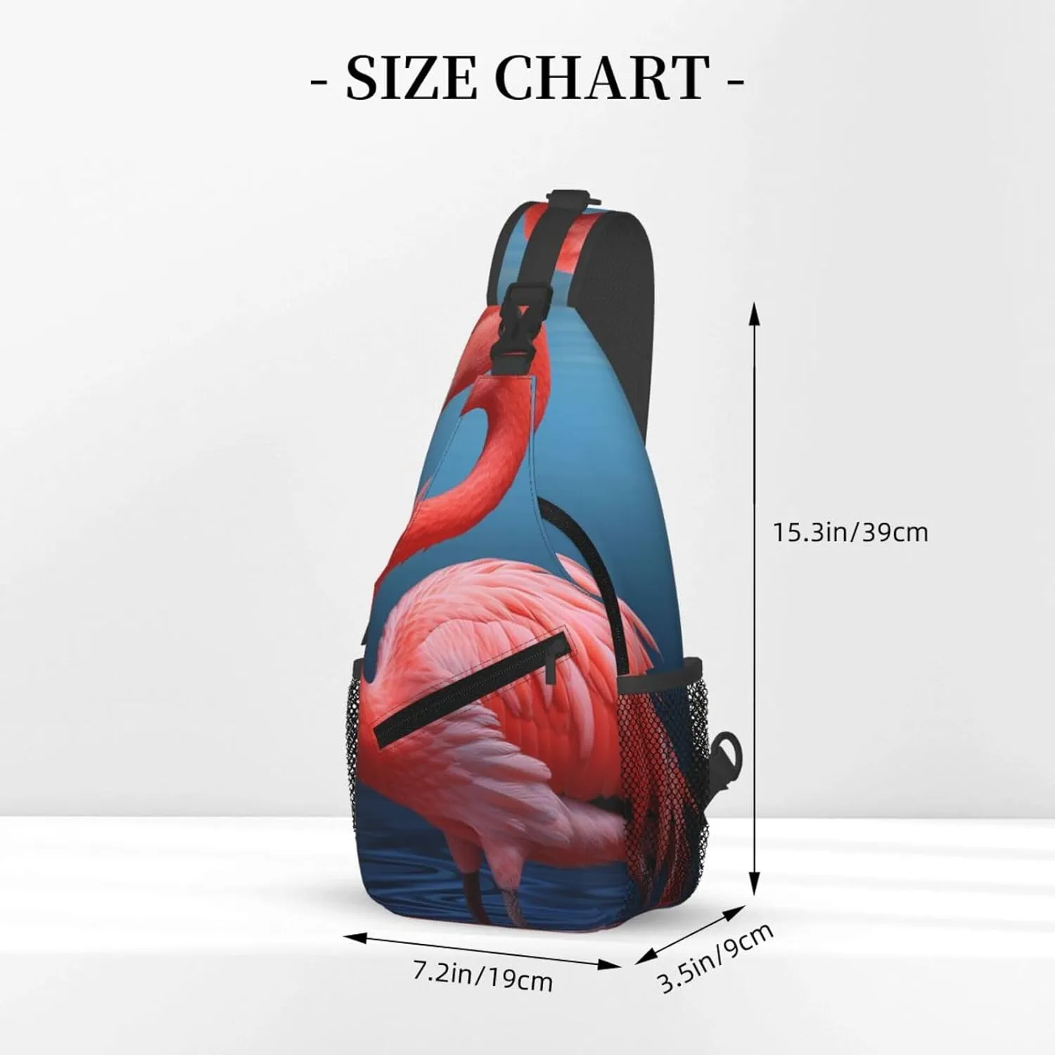 Sling Bag for Women Men Crossbody Bag Sling Backpack Animal Flamingo Cross Body Bag Adjustable Chest Bag