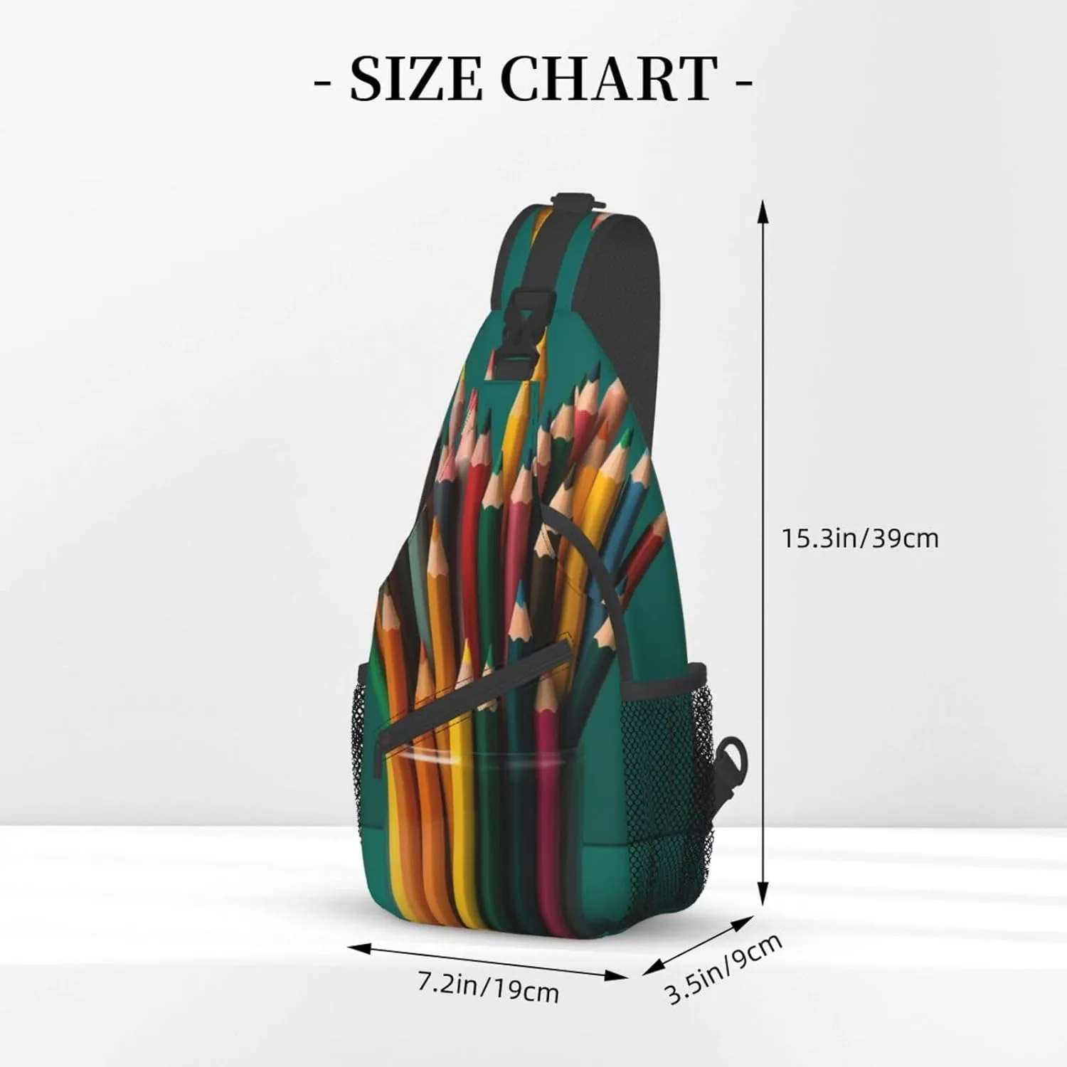 Sling Bag for Women Men Light Orange Print Crossbody Shoulder Bag Chest Shoulder Backpack Travel Hiking Daypack, Pen Holder, One Size