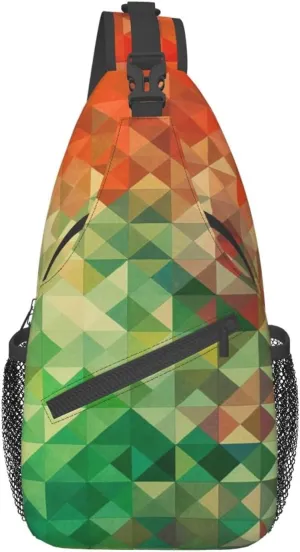 Sling Bag for Women Men Various Gradients Print Crossbody Shoulder Bag Chest Shoulder Backpack Travel Hiking Daypack, Various Gradients, One Size