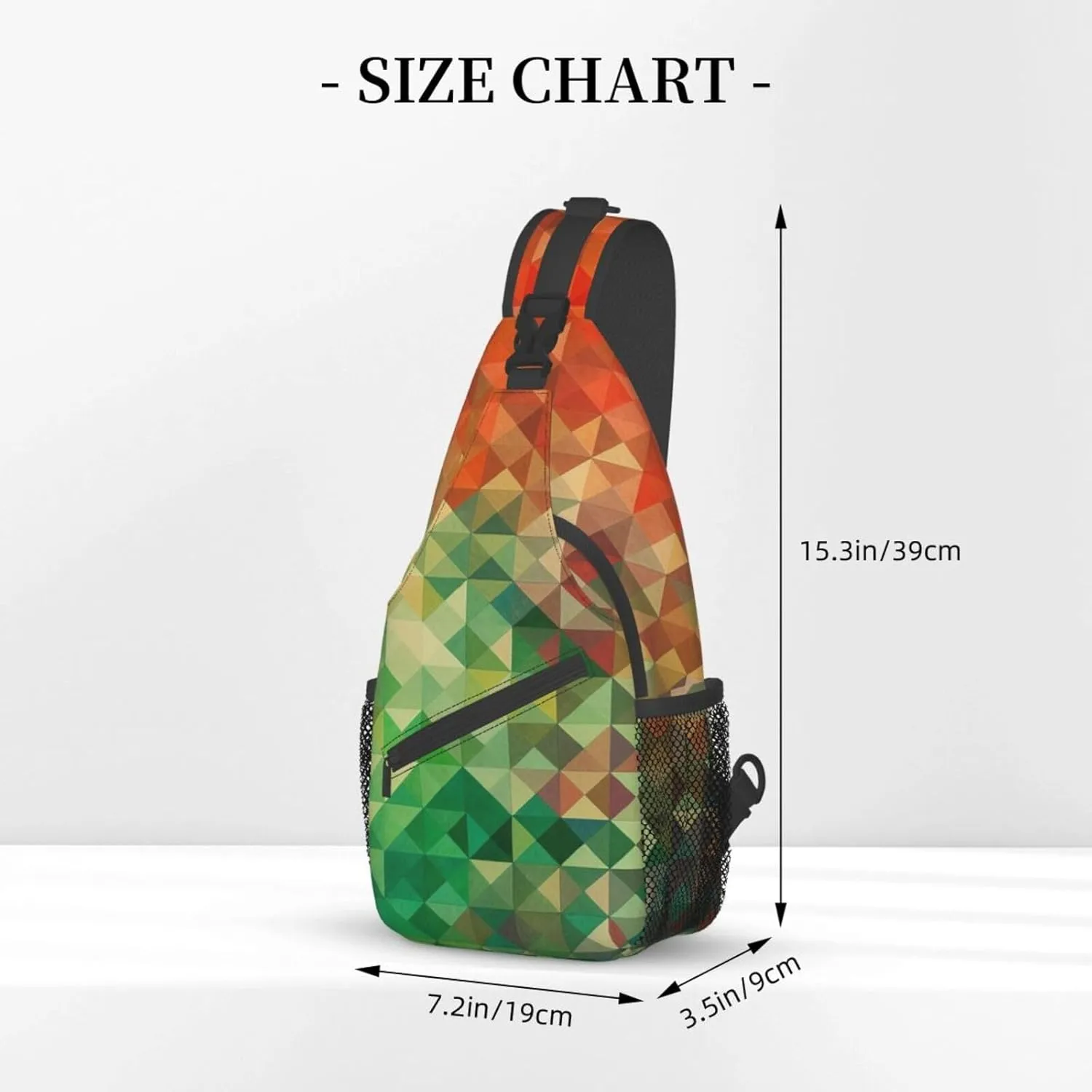 Sling Bag for Women Men Various Gradients Print Crossbody Shoulder Bag Chest Shoulder Backpack Travel Hiking Daypack, Various Gradients, One Size