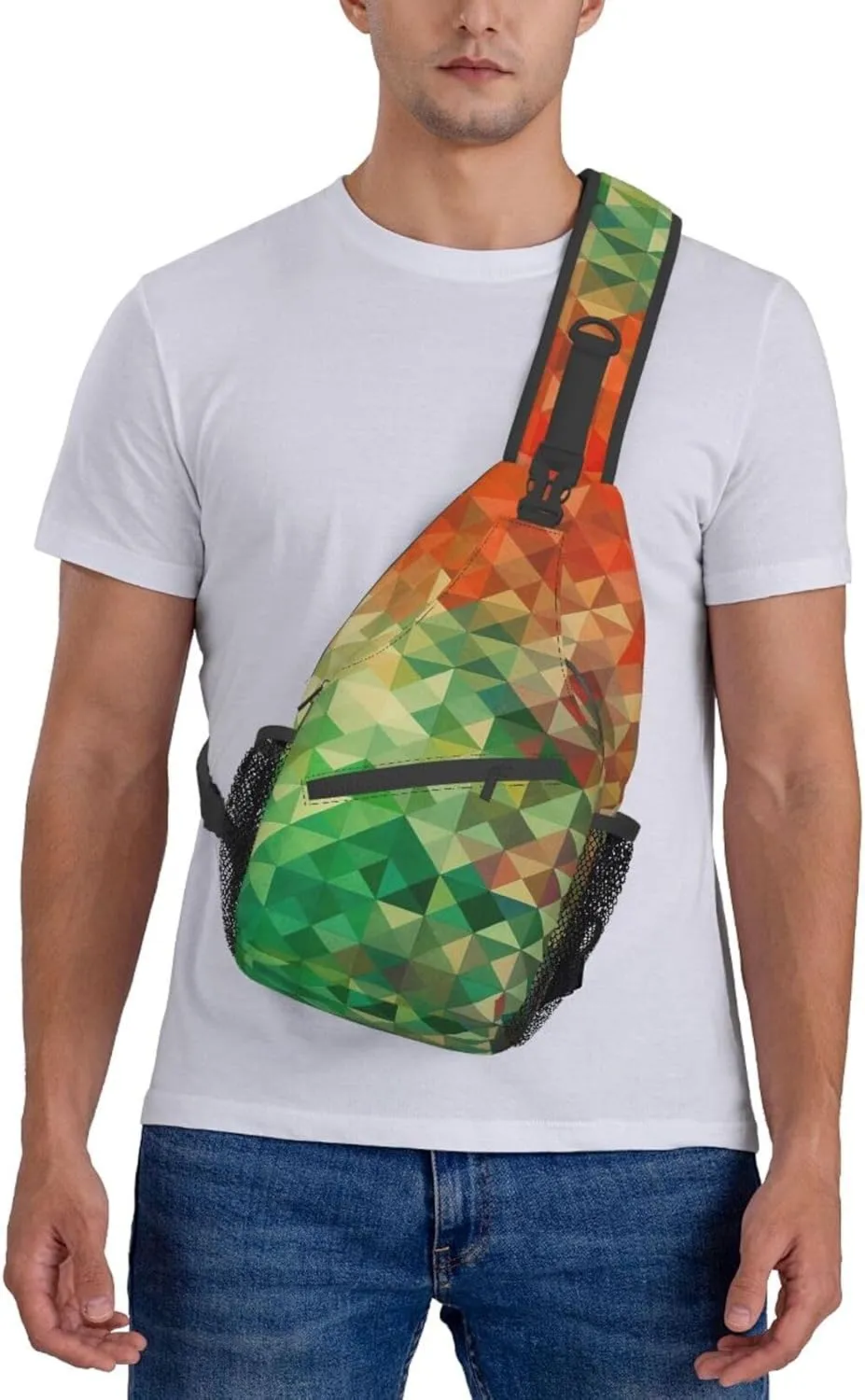 Sling Bag for Women Men Various Gradients Print Crossbody Shoulder Bag Chest Shoulder Backpack Travel Hiking Daypack, Various Gradients, One Size