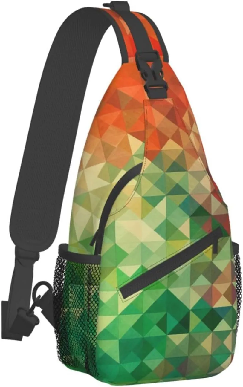 Sling Bag for Women Men Various Gradients Print Crossbody Shoulder Bag Chest Shoulder Backpack Travel Hiking Daypack, Various Gradients, One Size