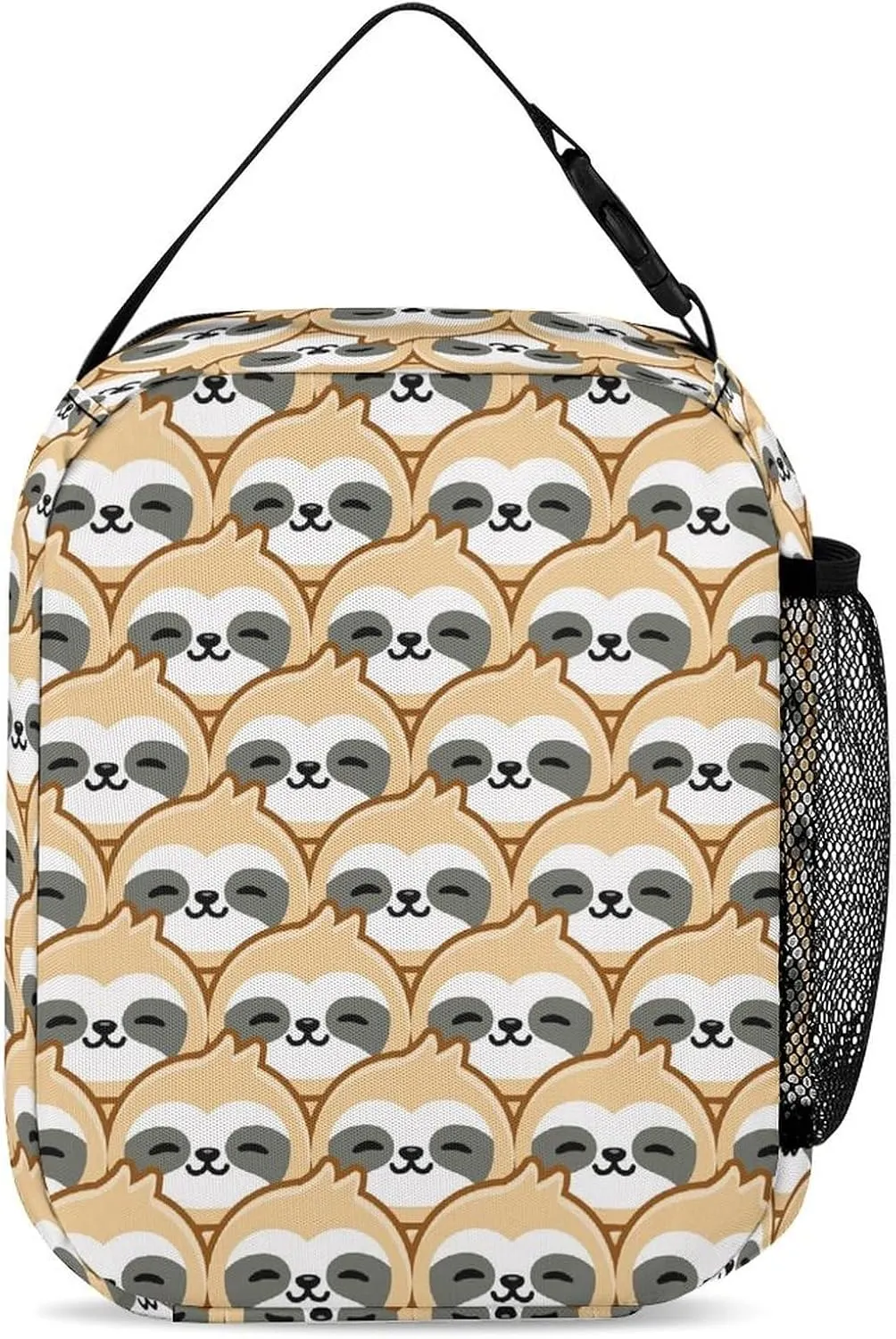 Sloth Backpack with Lunch Box & Pencil Case, 16 Inch Cute Sloths Themed Bookbag, Adjustable Lightweight Large Capacity, Colorful Daily Casual Backpacks Set with Lunch Bag