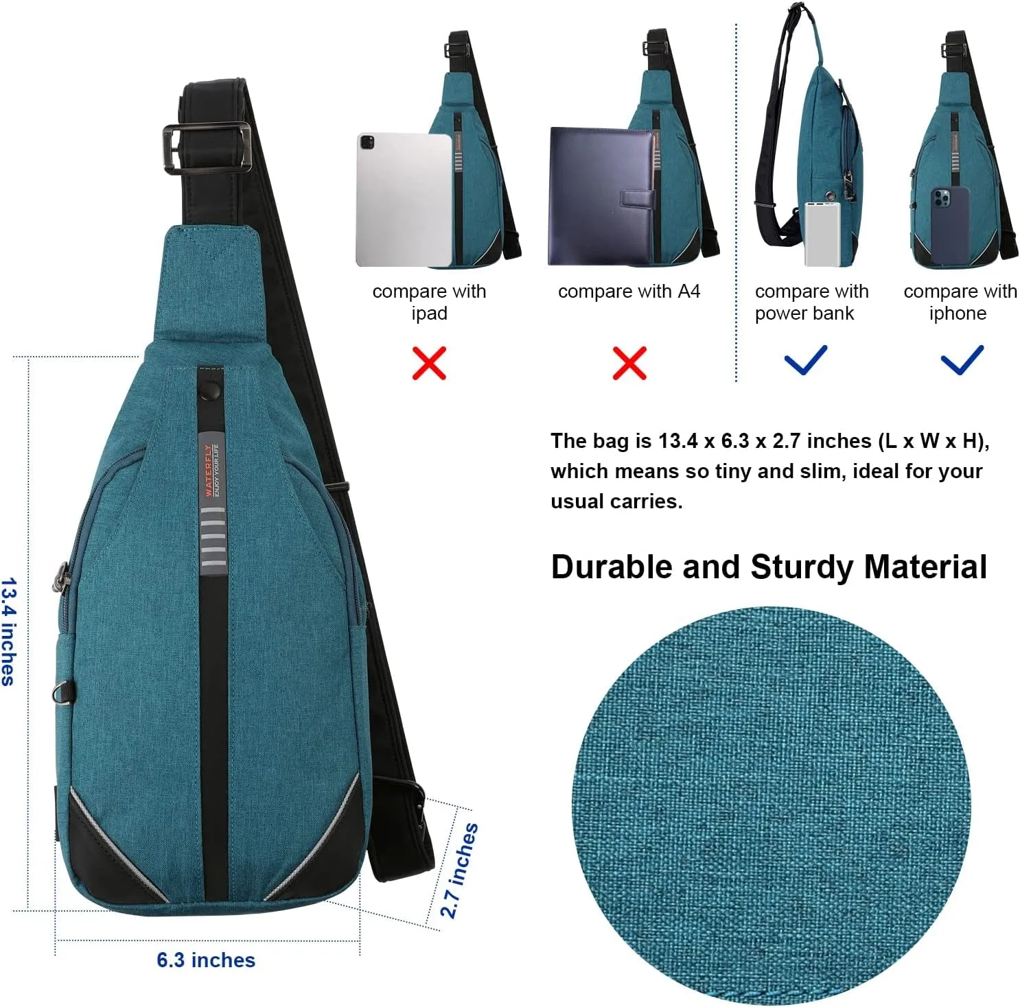 Small Crossbody Sling Backpack anti Theft Backpack for Traveling Chest Shoulder Bag