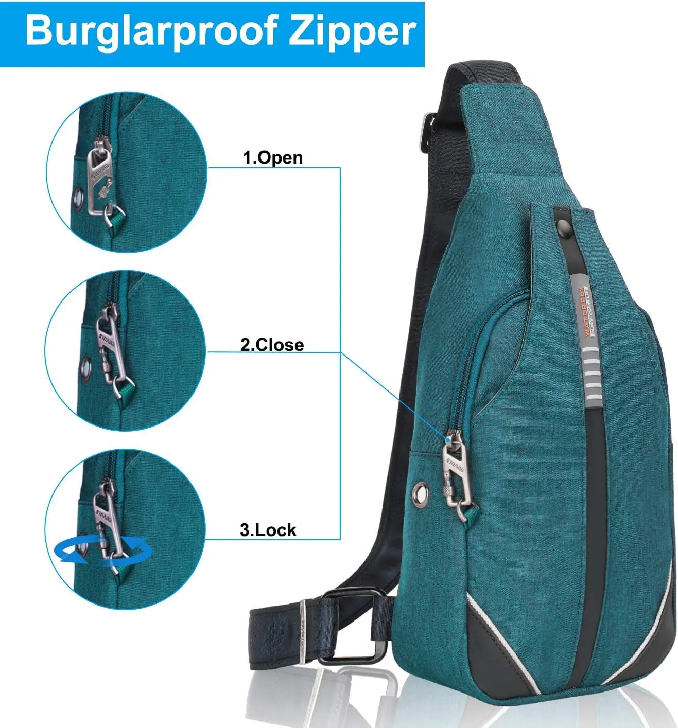 Small Crossbody Sling Backpack anti Theft Backpack for Traveling Chest Shoulder Bag
