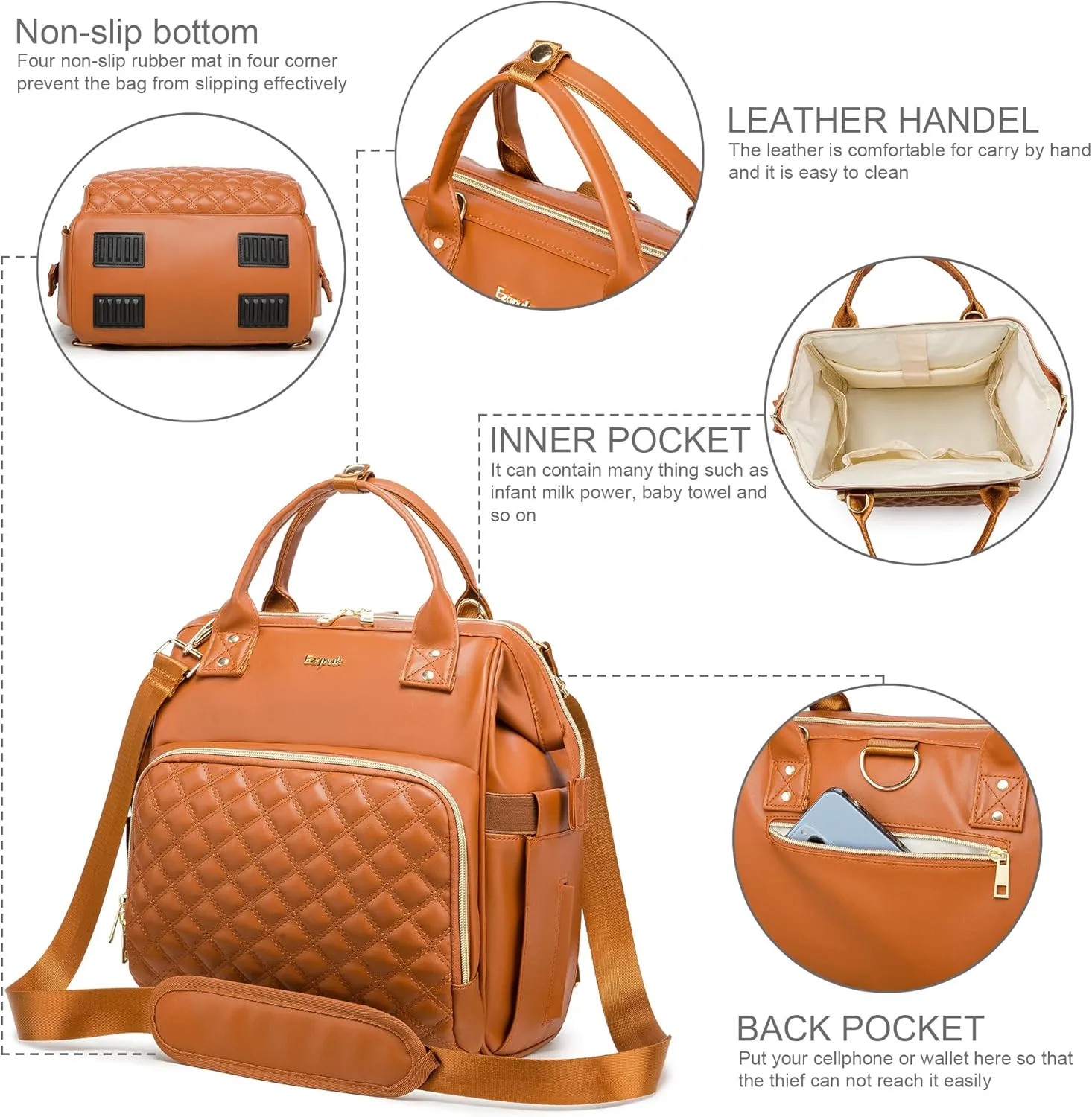 Small Diaper Bag, Mini Baby Backpack, Multi-function Waterproof Travel Tote Work Bag