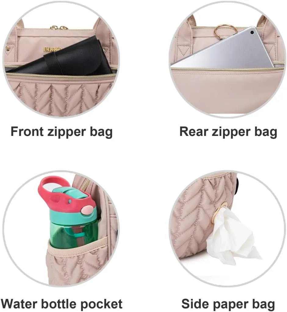 Small Diaper Bag Tote Crossbody, Medium Baby Bag Convertible Backpack for Women Diaper Purse