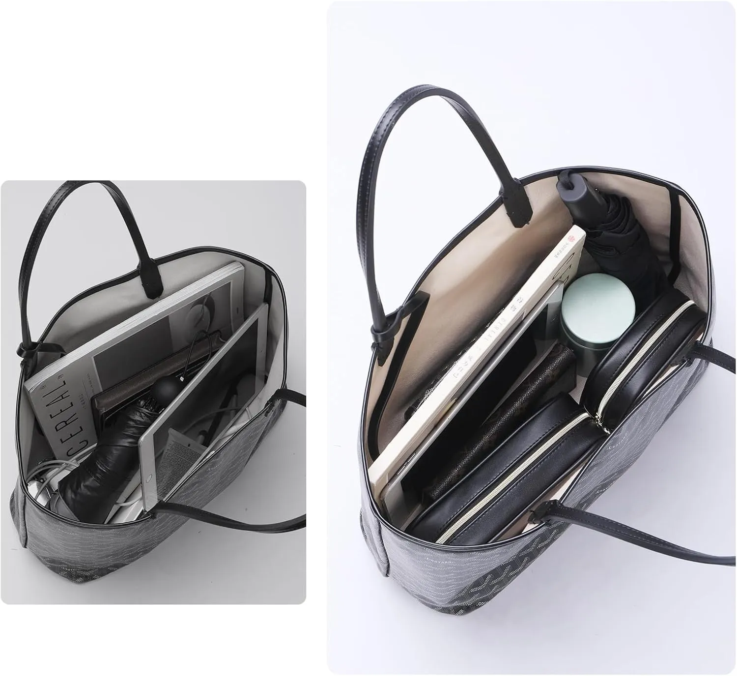 Small Makeup Bag for Purse,Clear Cosmetic Bag for Travel, Organizer Bag for Accessories Black