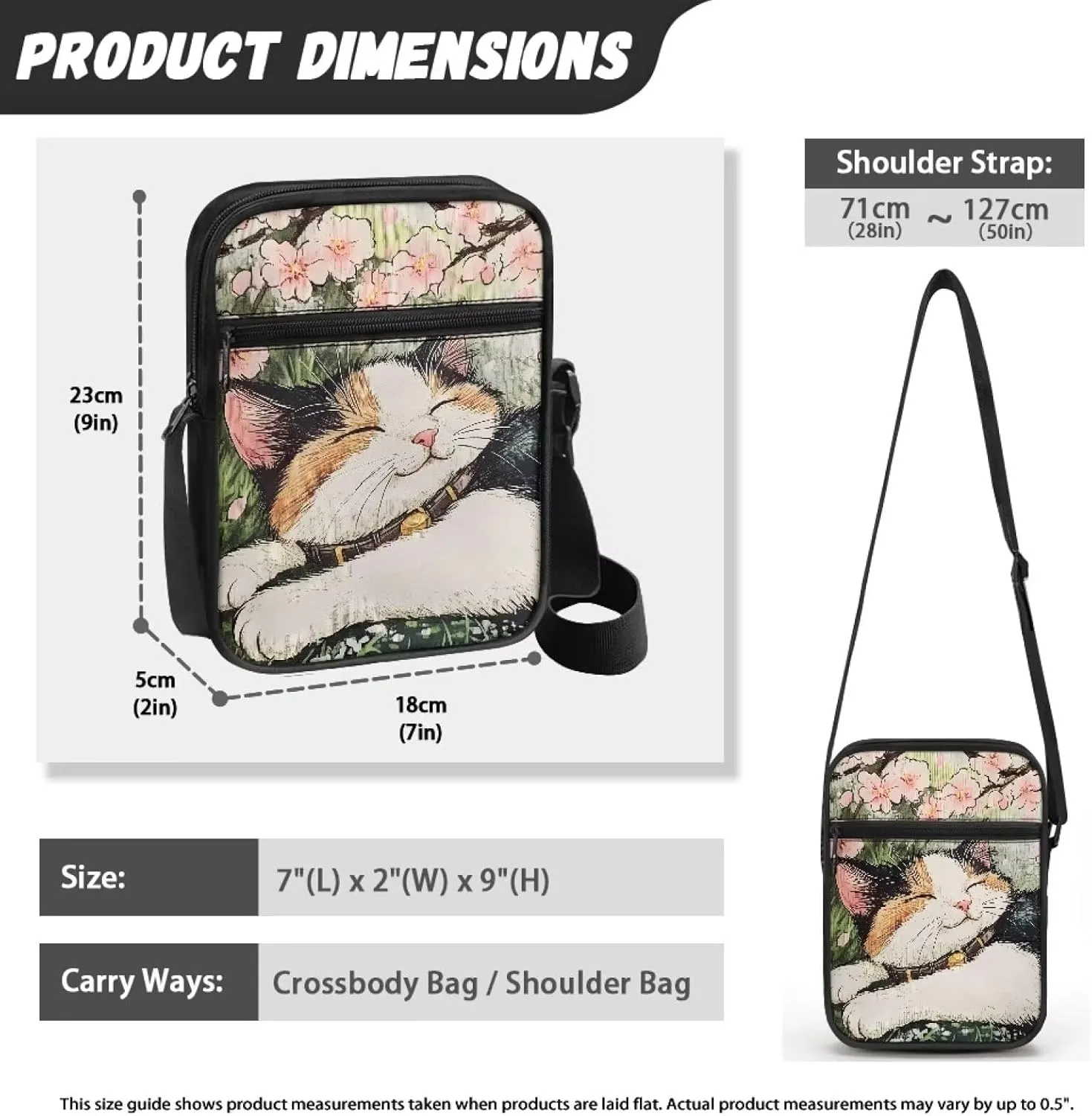 Small Messenger Bag for Men Women Wallet Purse Cell Phone Purse Shoulder Bag for Phone Passport