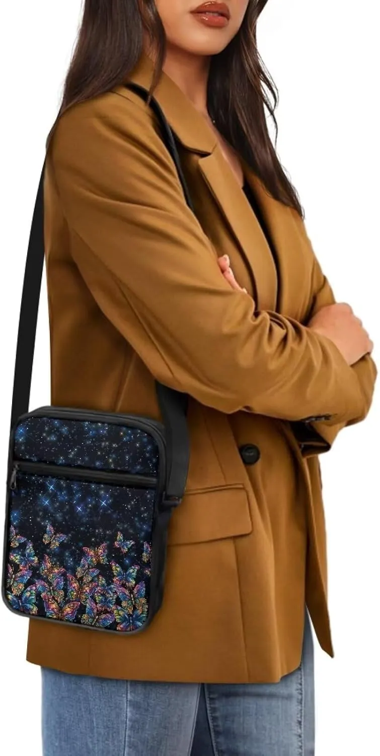 Small Messenger Bag for Men Women Wallet Purse Cell Phone Purse Unisex Shoulder Bag for Work Travel