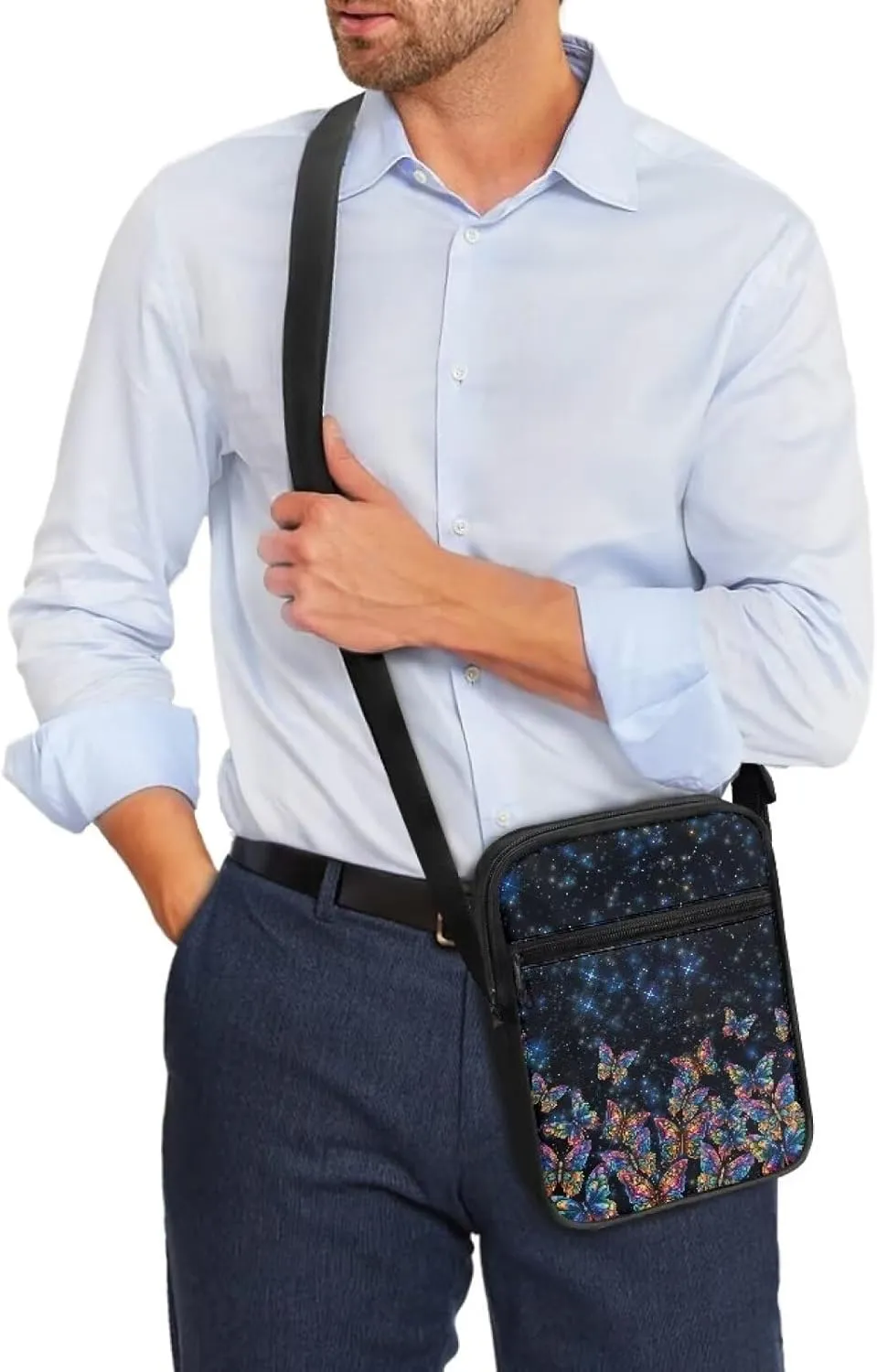 Small Messenger Bag for Men Women Wallet Purse Cell Phone Purse Unisex Shoulder Bag for Work Travel