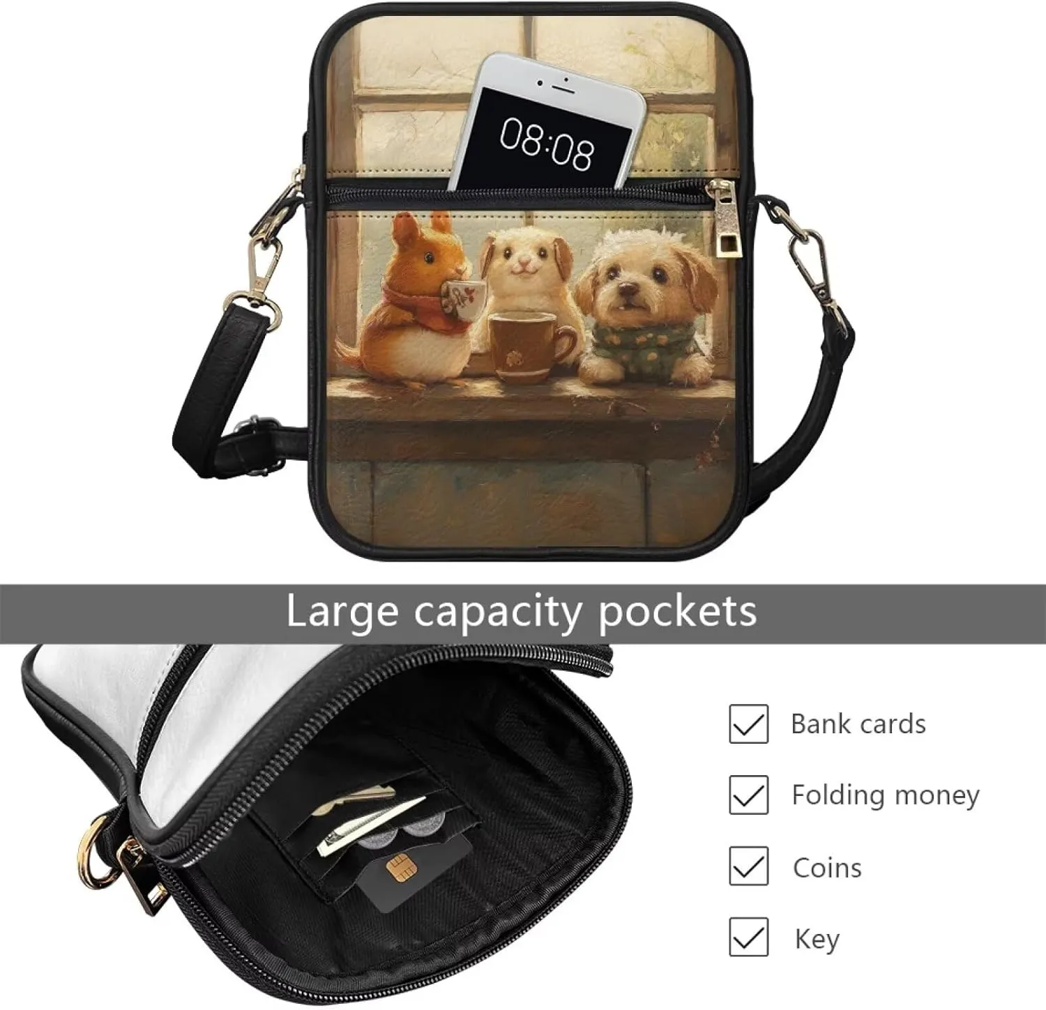 Small Messenger Bag Purse Lightweight Small Satchel Cell Phone Purses Travel Pouch Shoulder Bag for Women