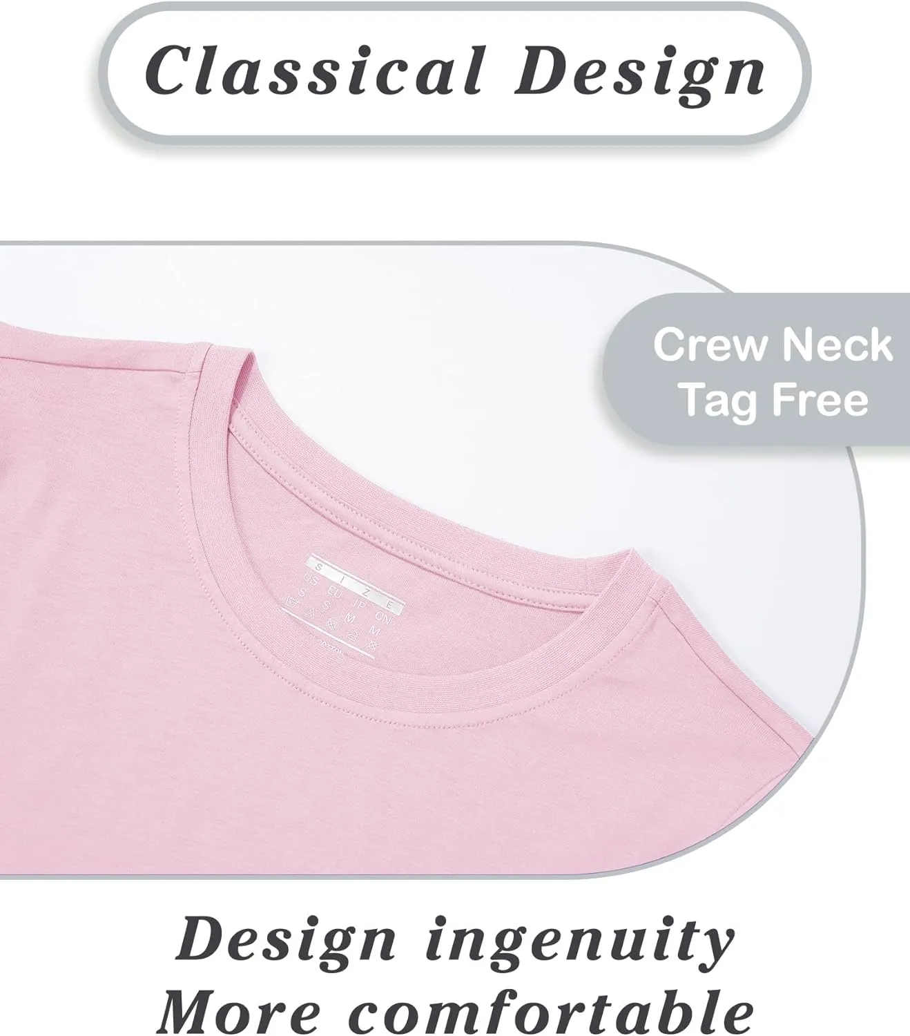 SMENG Women's Long Sleeve Crewneck Cotton Basic T-Shirt Solid Color Soft Comfy Casual Tops Fall Shirts for Women 2025