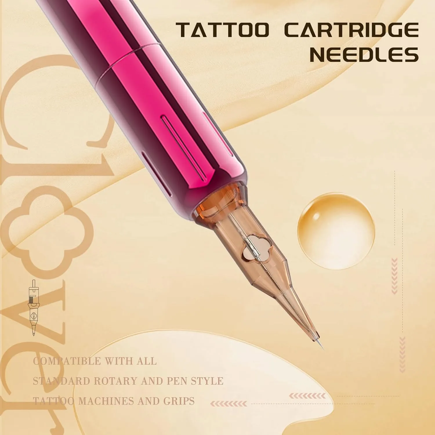 SMP Tattoo Cartridges Needles 20Pcs #06 (3RL) Permanent Makeup 3 Round Liner 0.18mm Needle Microblading Hair Scalp for Tattoo Rotary Pen Supply 0603RL (Clover)