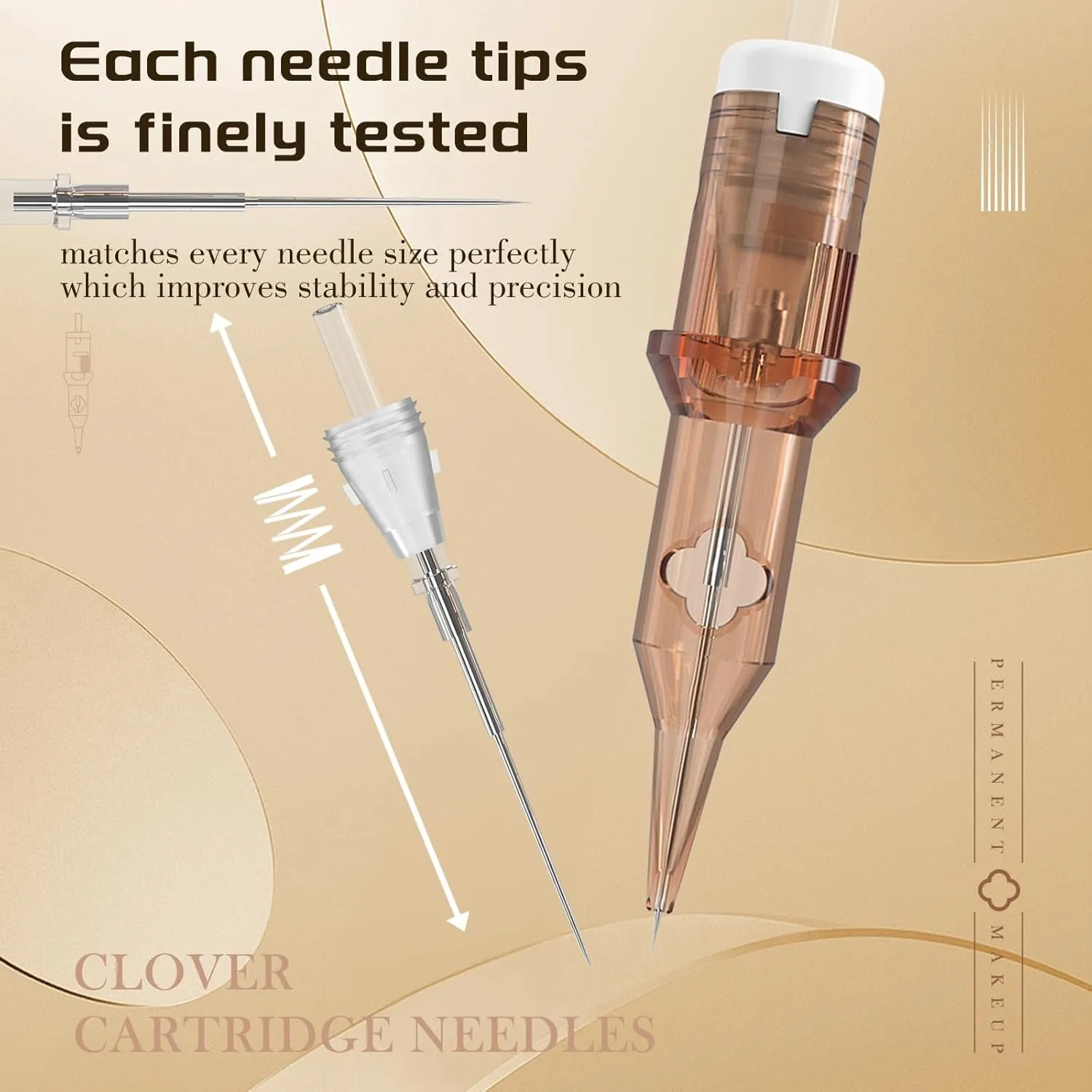 SMP Tattoo Cartridges Needles 20Pcs #06 (3RL) Permanent Makeup 3 Round Liner 0.18mm Needle Microblading Hair Scalp for Tattoo Rotary Pen Supply 0603RL (Clover)