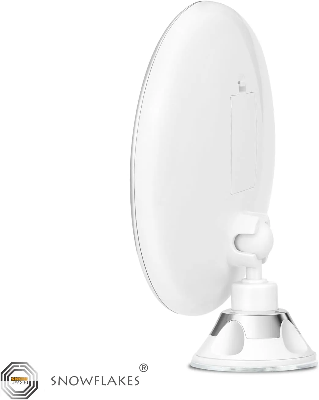 Snowflakes 10x Magnifying Lighted Makeup Mirror with Lights, Suction Cups, and 360° Swivel – Touch Control, 3 Light Modes – Ideal for Home, Bathroom Vanity, and Travel