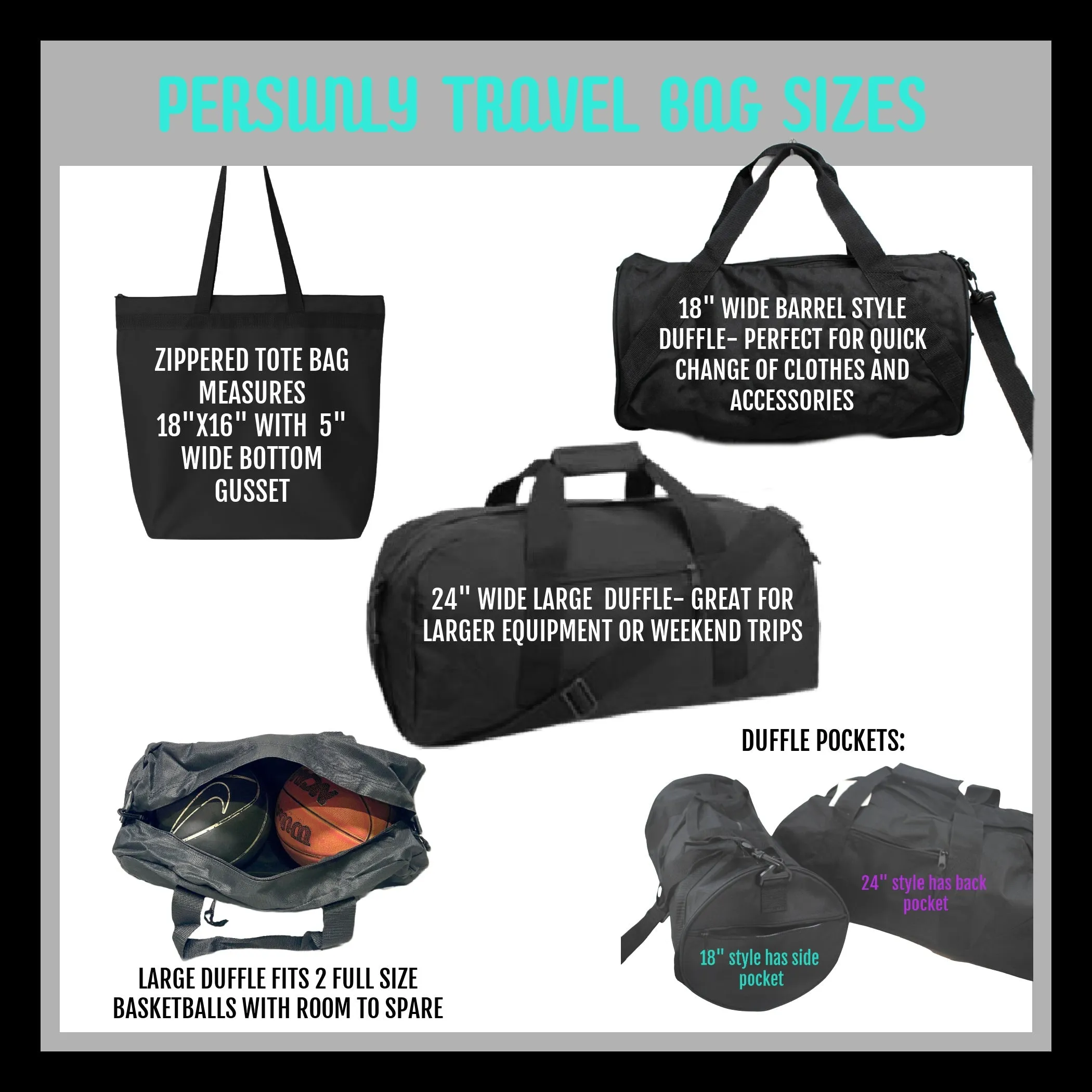 Soccer Print Personalized Tote or Duffle Bag