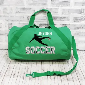 Soccer Print Personalized Tote or Duffle Bag