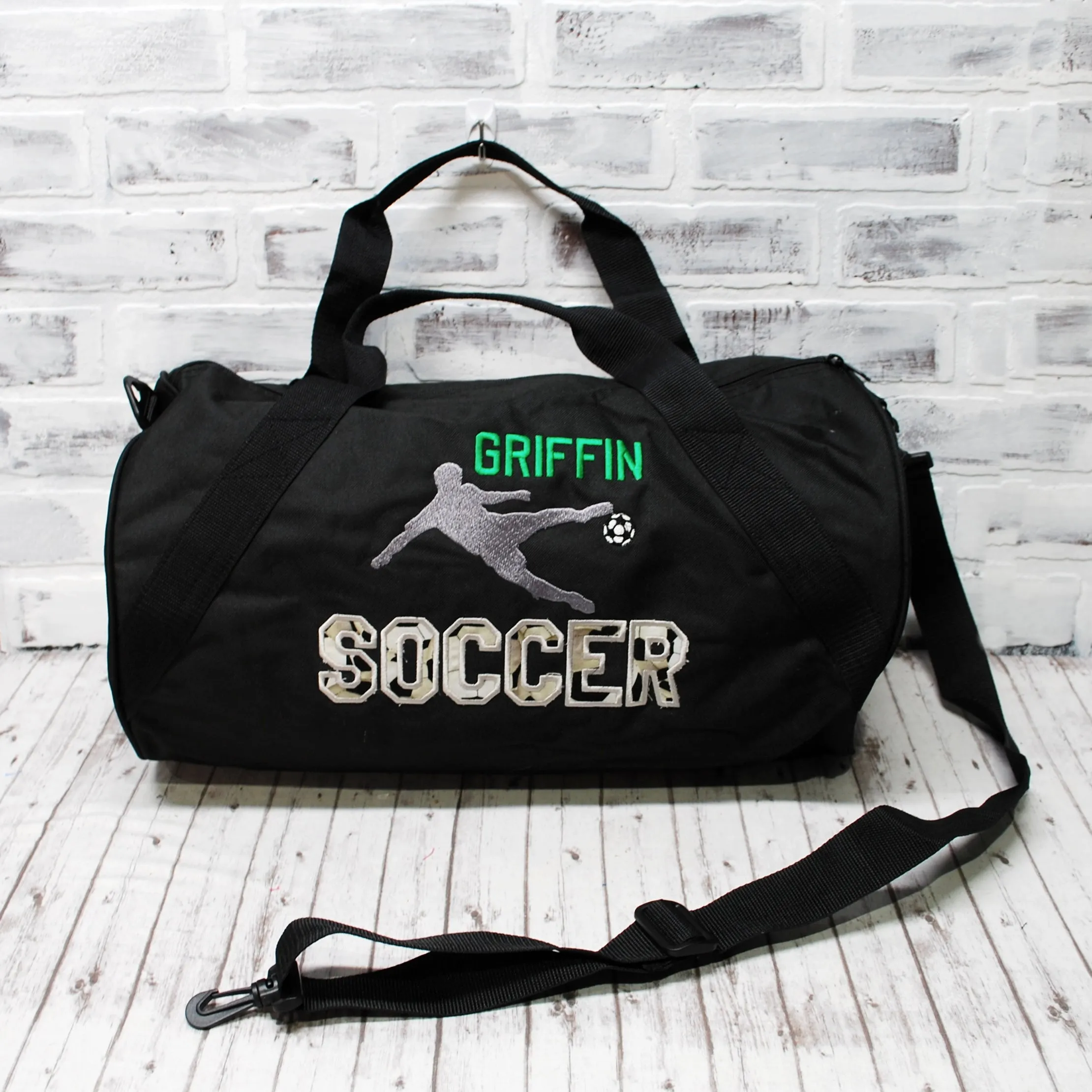 Soccer Print Personalized Tote or Duffle Bag