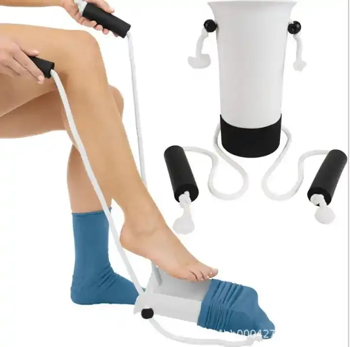 Sock and compression stocking aid