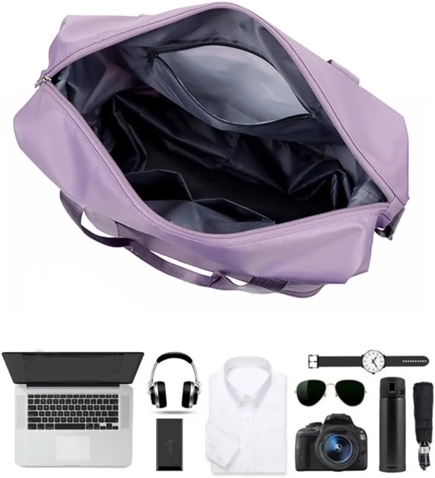 Solid Color Wheeled Rolling Sport Bag Extendable Foldable Travel Luggage Bag with Large Capacity Storage