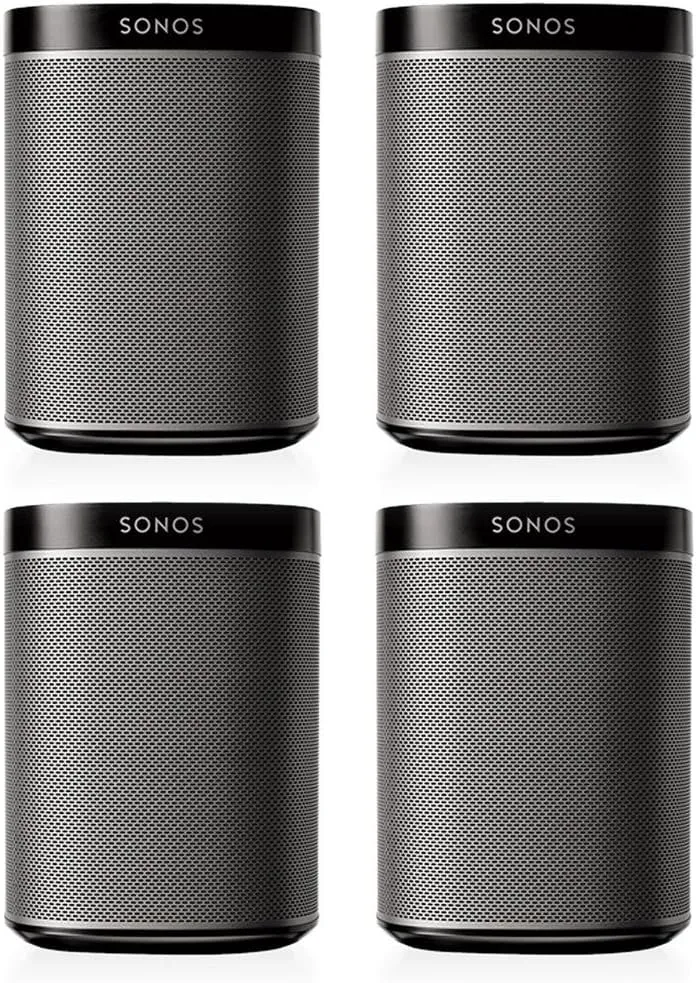 Sonos PLAY:1 Multi-Room Digital Music System Bundle (4 - PLAY:1 Speakers) - Black (Renewed)