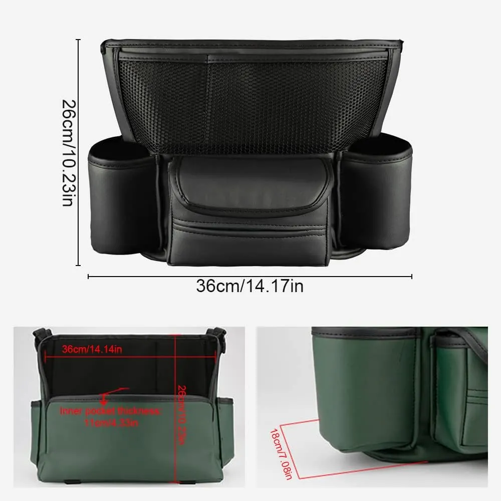 Soputry Car Storage Pocket Handbag Holder for Car Between Seats, Multi-Pocket Automotive Seat Organizer, Large Capacity Storage Bag, Removable Inner Liner, Grey