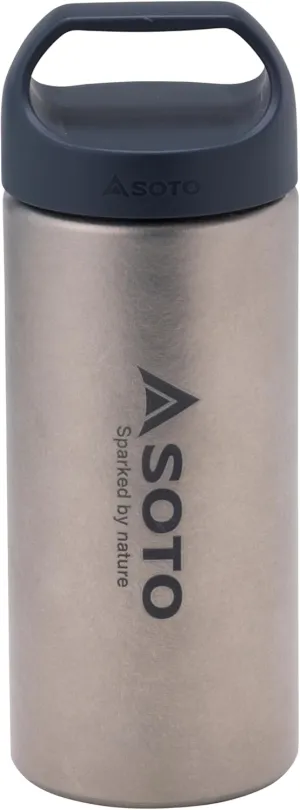 SOTO Titanium Water Bottle - Ultralight, Leak proof, Double-Wall Vacuum Sealed Water Bottle with Lid for Camping Hiking, Backpacking, Cycling, Outdoor & Picnic (200ml)