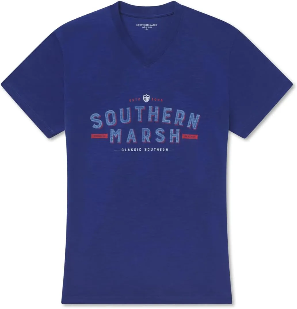 Southern Marsh Danielle V Neck Tee - Slub