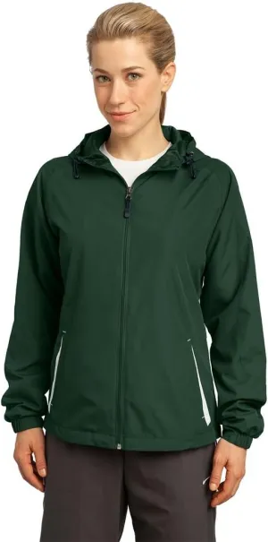 SPORT-TEK Women's Colorblock Hooded Raglan Jacket
