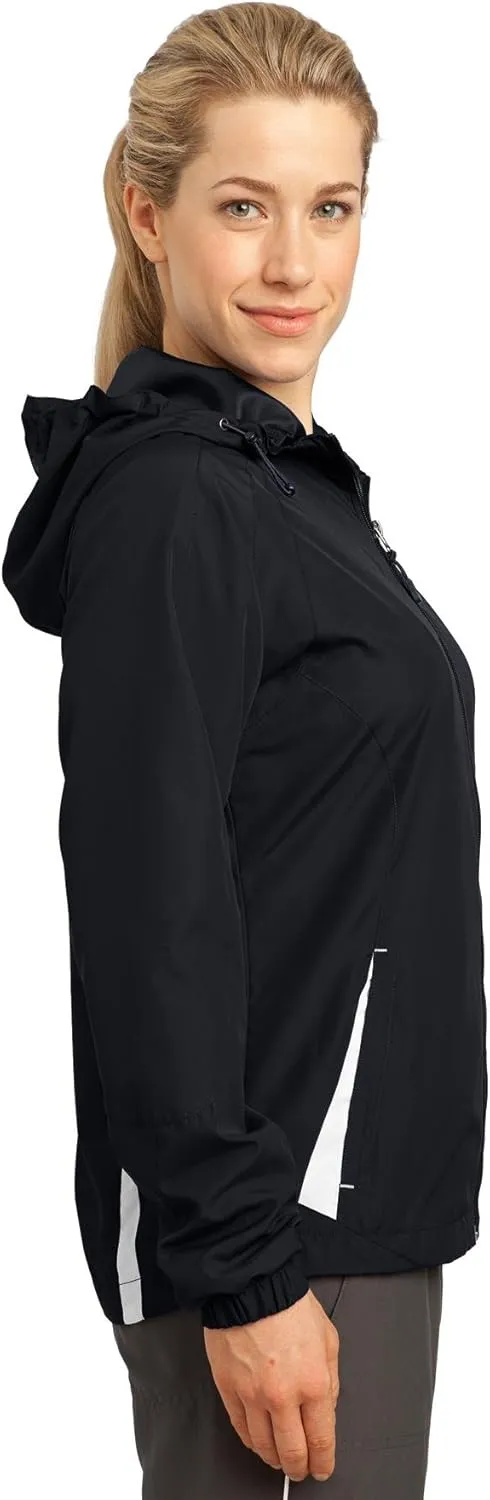 SPORT-TEK Women's Colorblock Hooded Raglan Jacket
