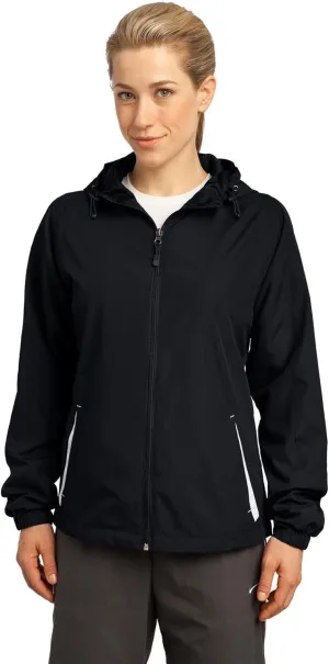 SPORT-TEK Women's Colorblock Hooded Raglan Jacket