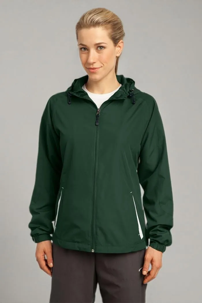 SPORT-TEK Women's Colorblock Hooded Raglan Jacket