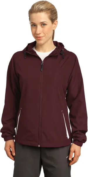 SPORT-TEK Women's Colorblock Hooded Raglan Jacket