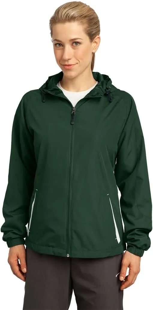 SPORT-TEK Women's Colorblock Hooded Raglan Jacket