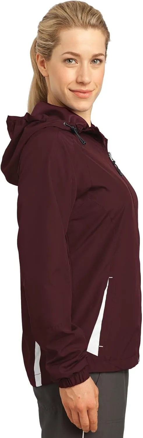 SPORT-TEK Women's Colorblock Hooded Raglan Jacket