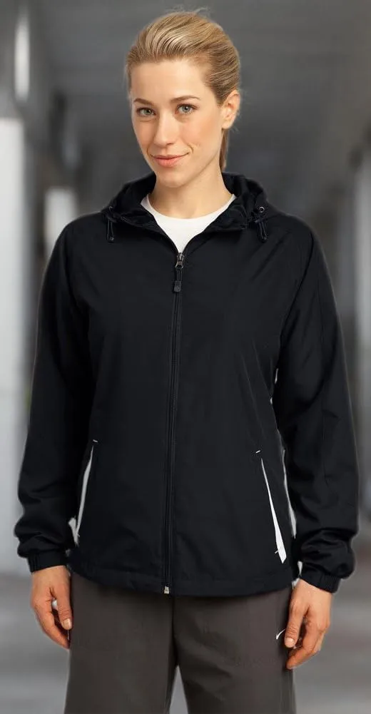 SPORT-TEK Women's Colorblock Hooded Raglan Jacket