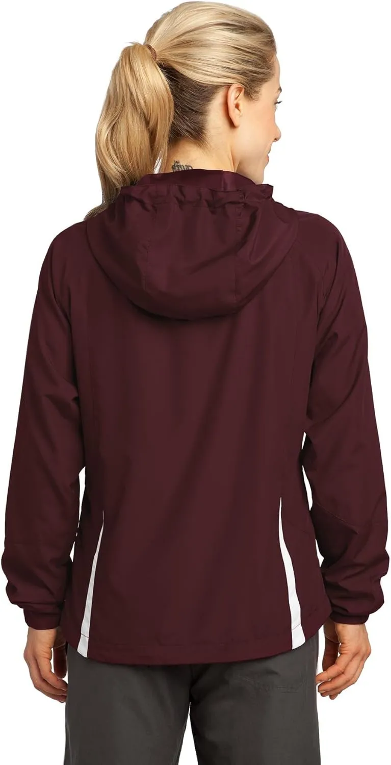 SPORT-TEK Women's Colorblock Hooded Raglan Jacket