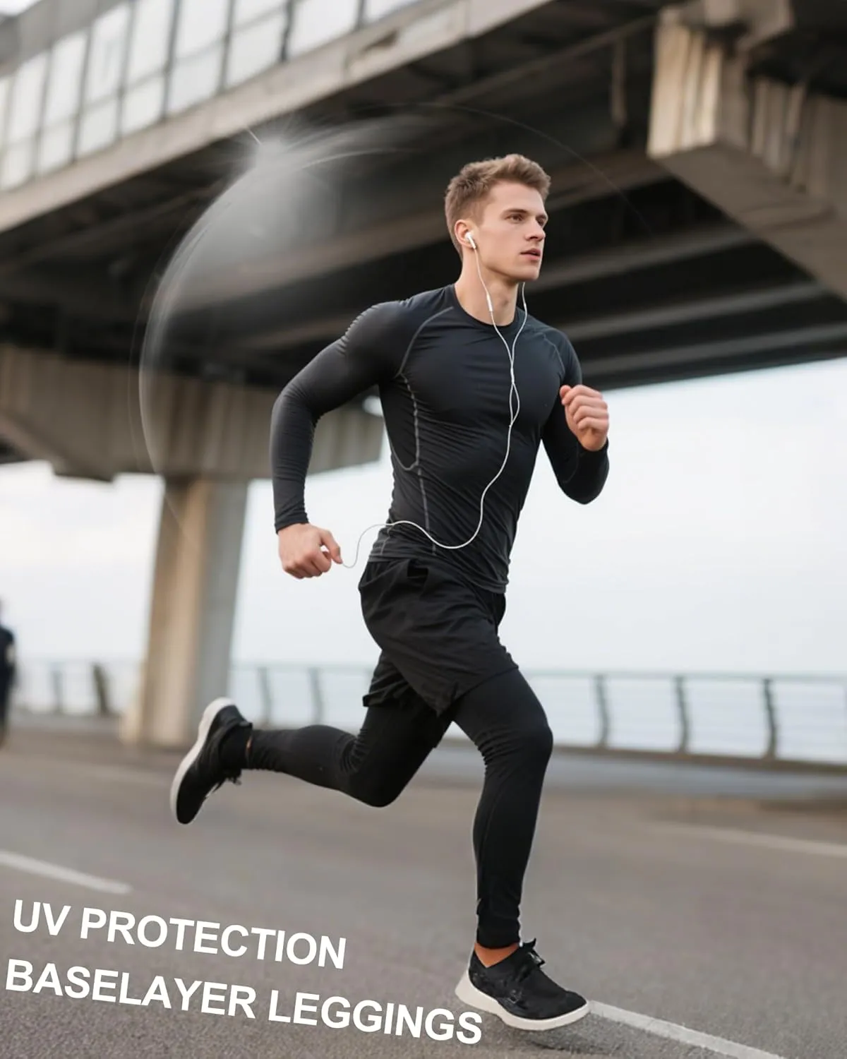 SPVISE 2 or 3 Pack Men's Compression Pants Leggings Running Tights with Pocket Cool Dry Workout Base Layer Athletic Gym Pants