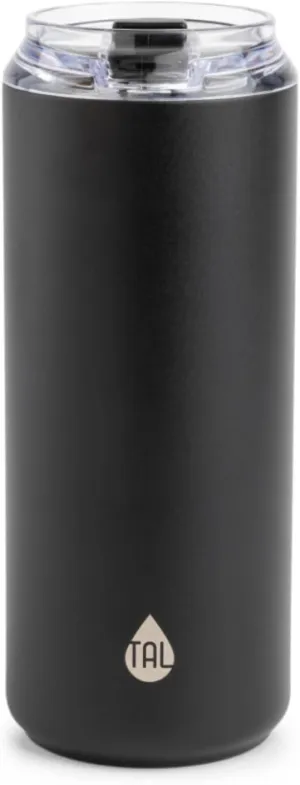 Stainless Steel Tall Boy Water Bottle, 18 oz, Black – Double Wall Insulated, Leak-Proof, Reusable