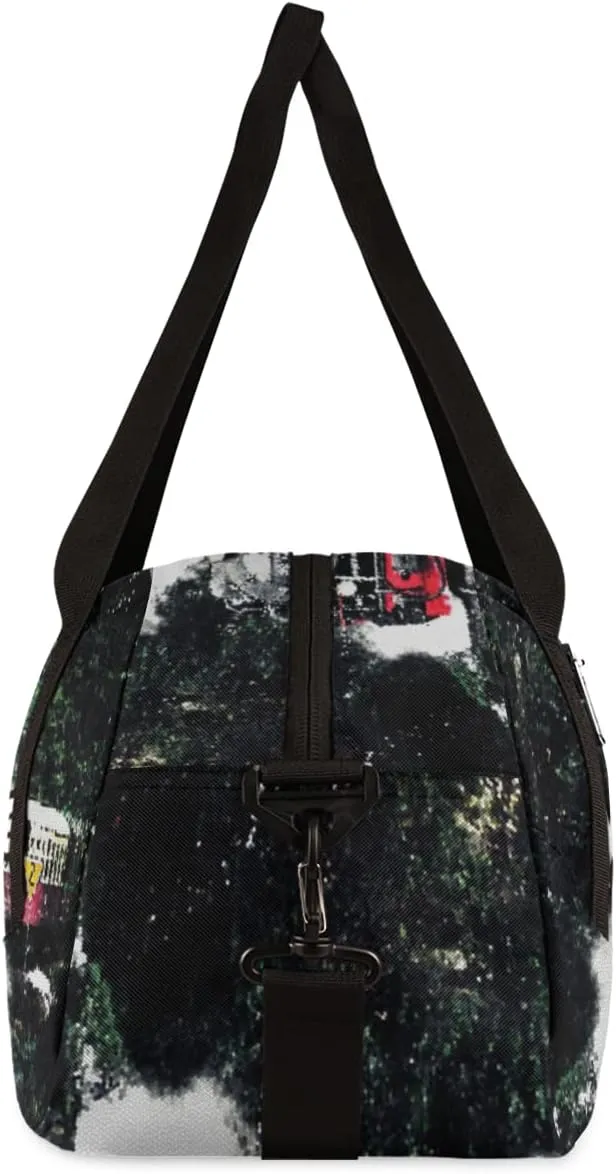 Steam Train Print Personalized Kids Duffel Bag for Girls Boys, Train Customized Name Dance Bag Overnight Small Duffel Bag Carry On Weekend Sports Gym Travel Bag for School Practice Gymnastics Ballet