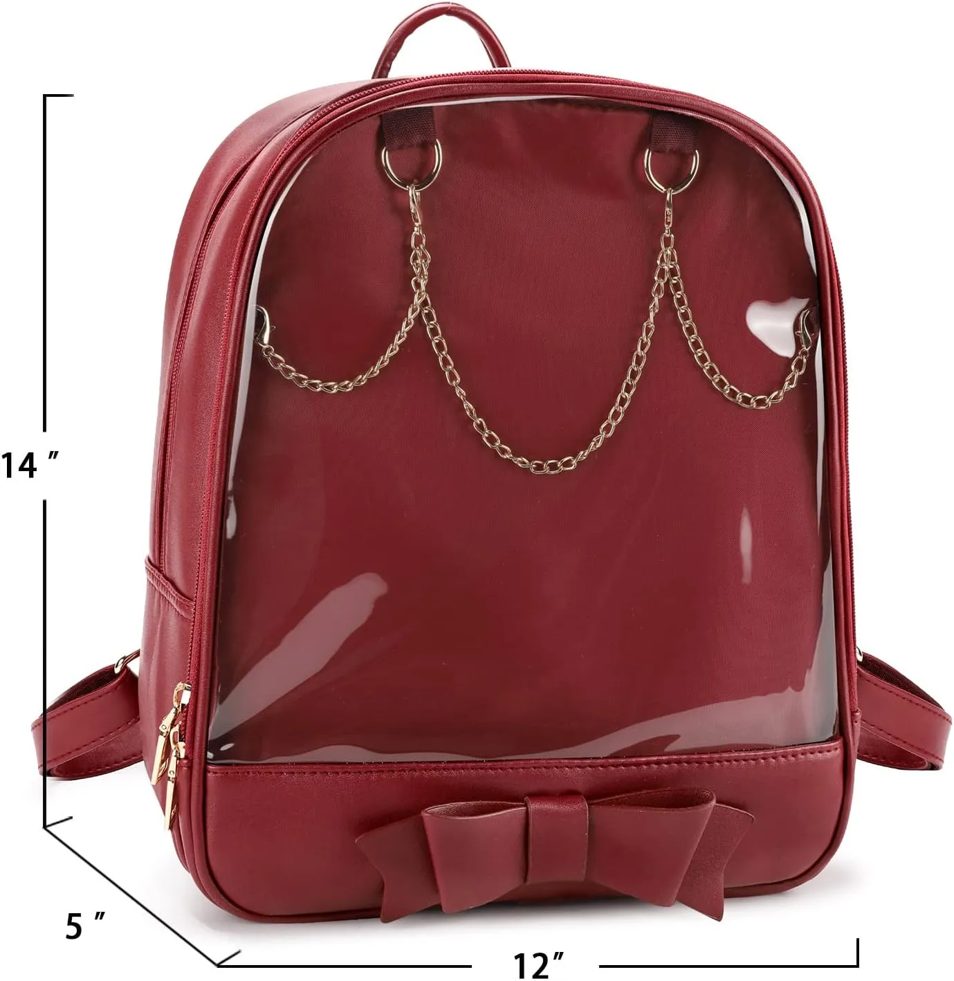 STEAMEDBUN Ita Bag Backpack Bowknot Kawaii Pin Display Backpack Bag with Insert