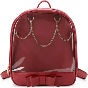 STEAMEDBUN Ita Bag Backpack Bowknot Kawaii Pin Display Backpack Bag with Insert