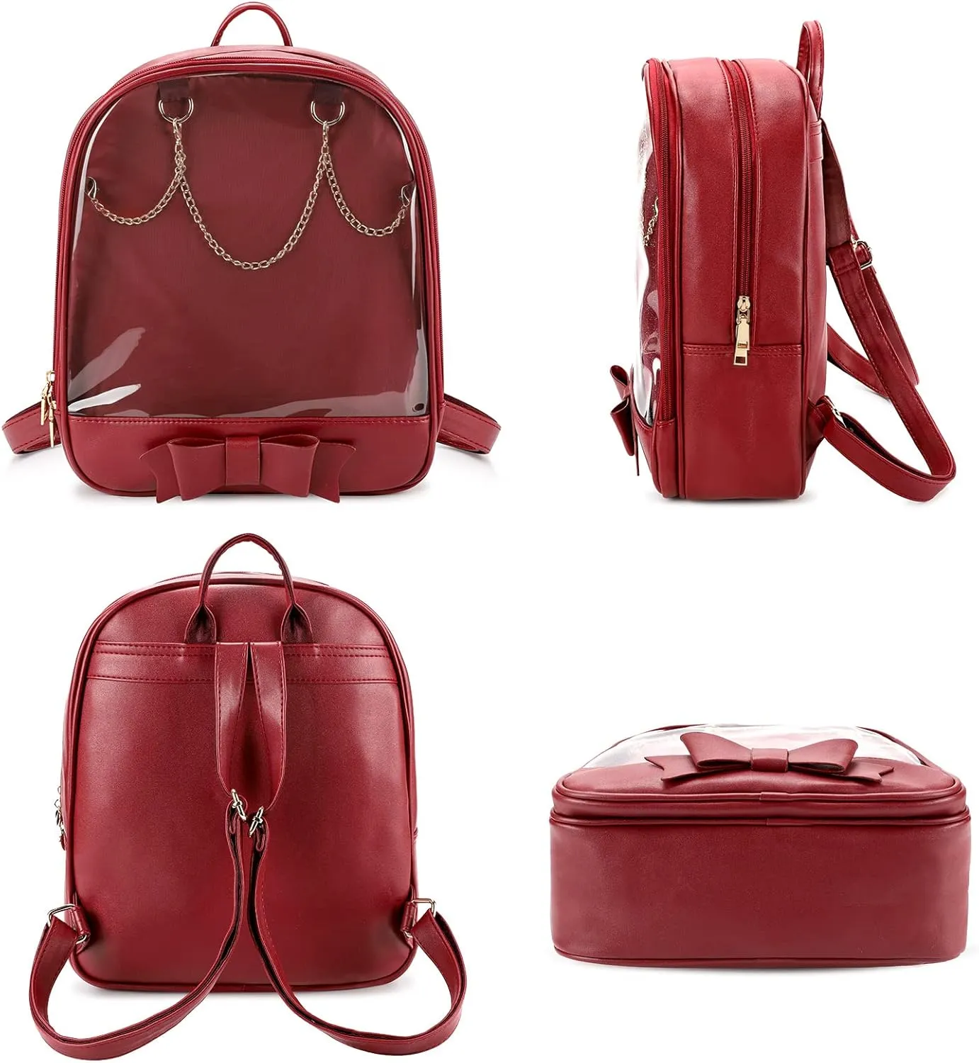 STEAMEDBUN Ita Bag Backpack Bowknot Kawaii Pin Display Backpack Bag with Insert