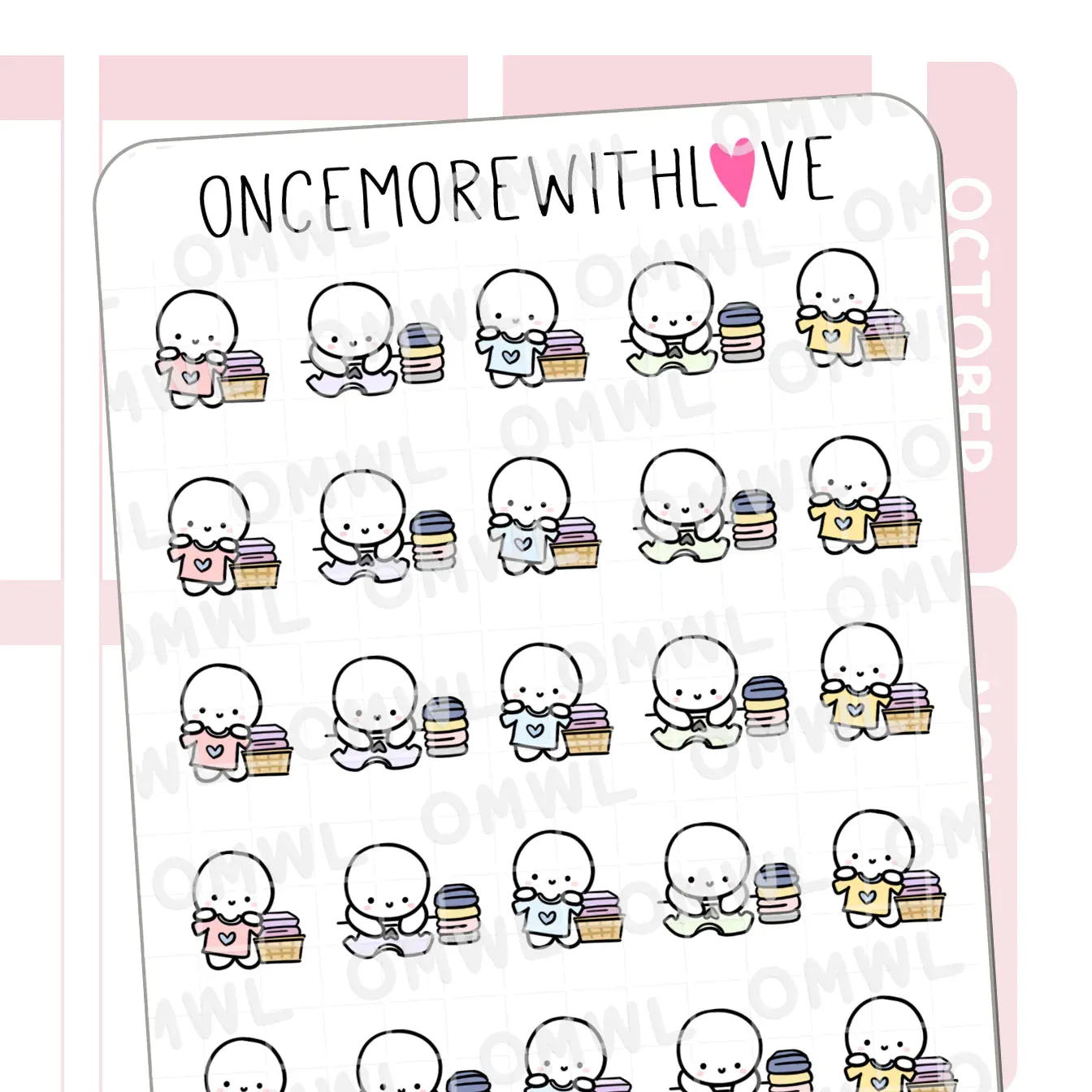 Sticker Sheets: Fold Laundry