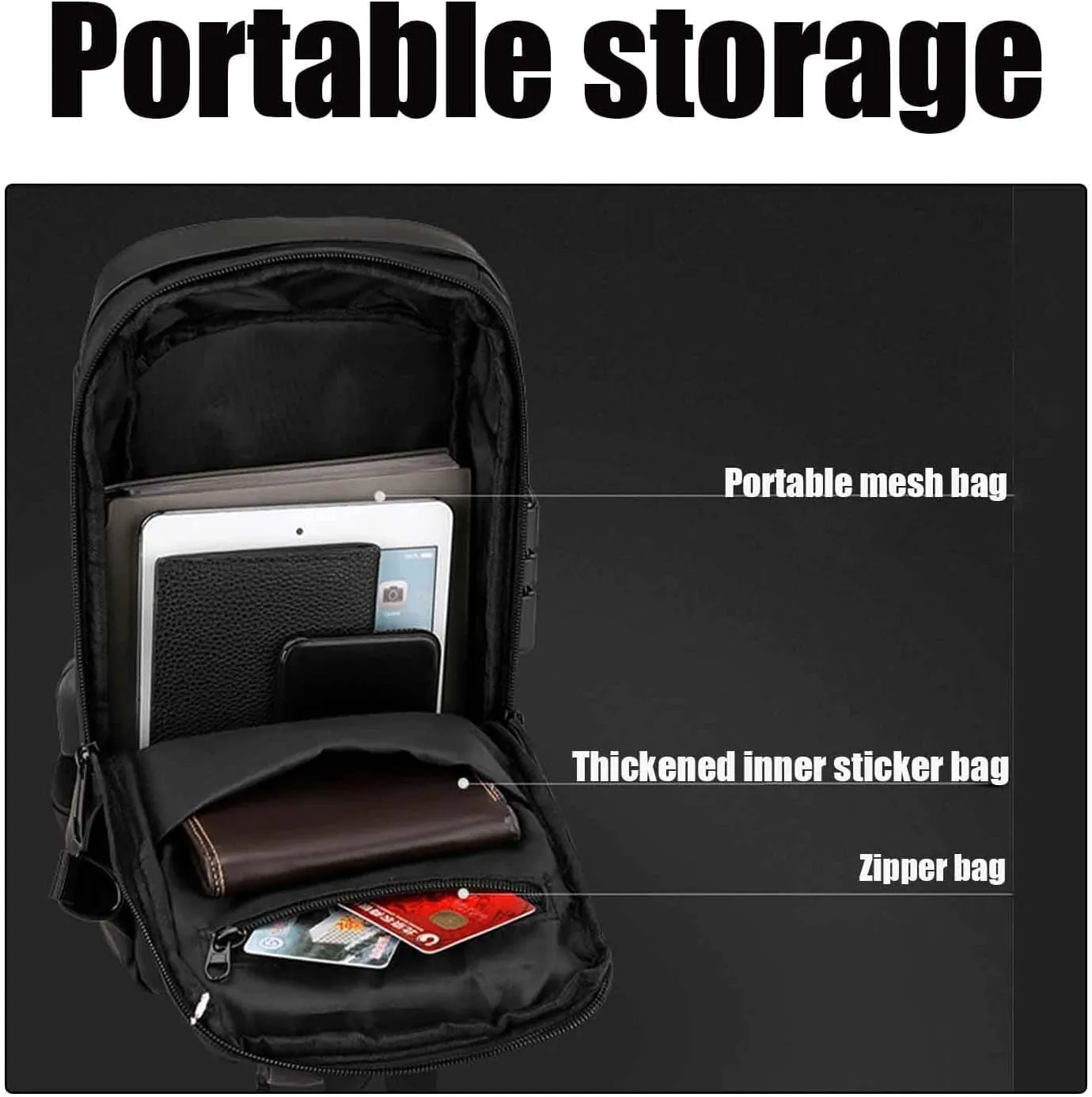 Streamline Anti-Theft Sling Bag - USB Charging Sport Crossbody Pack, Weather-Resistant Shoulder Bag for Daily Commute (black)
