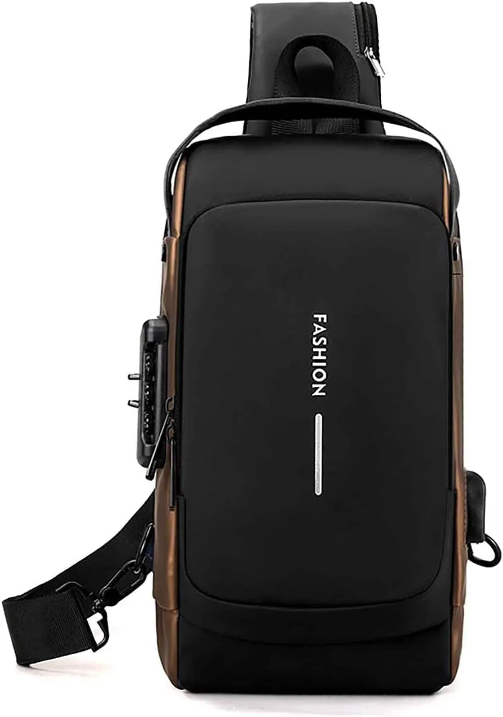 Streamline Anti-Theft Sling Bag - USB Charging Sport Crossbody Pack, Weather-Resistant Shoulder Bag for Daily Commute (black)