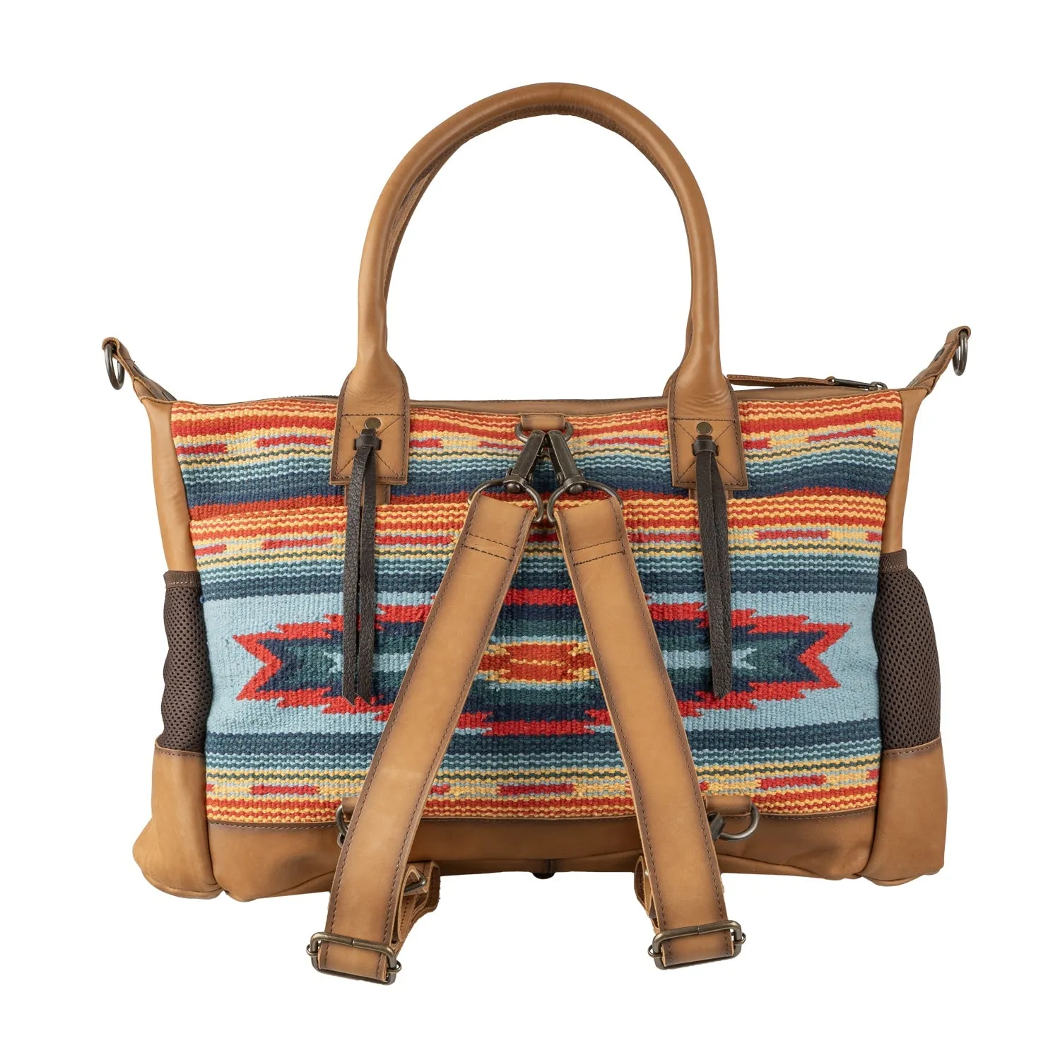 STS Ranchwear Womens Chaynee Valley Amelia Multi Serape Leather Tote Bag
