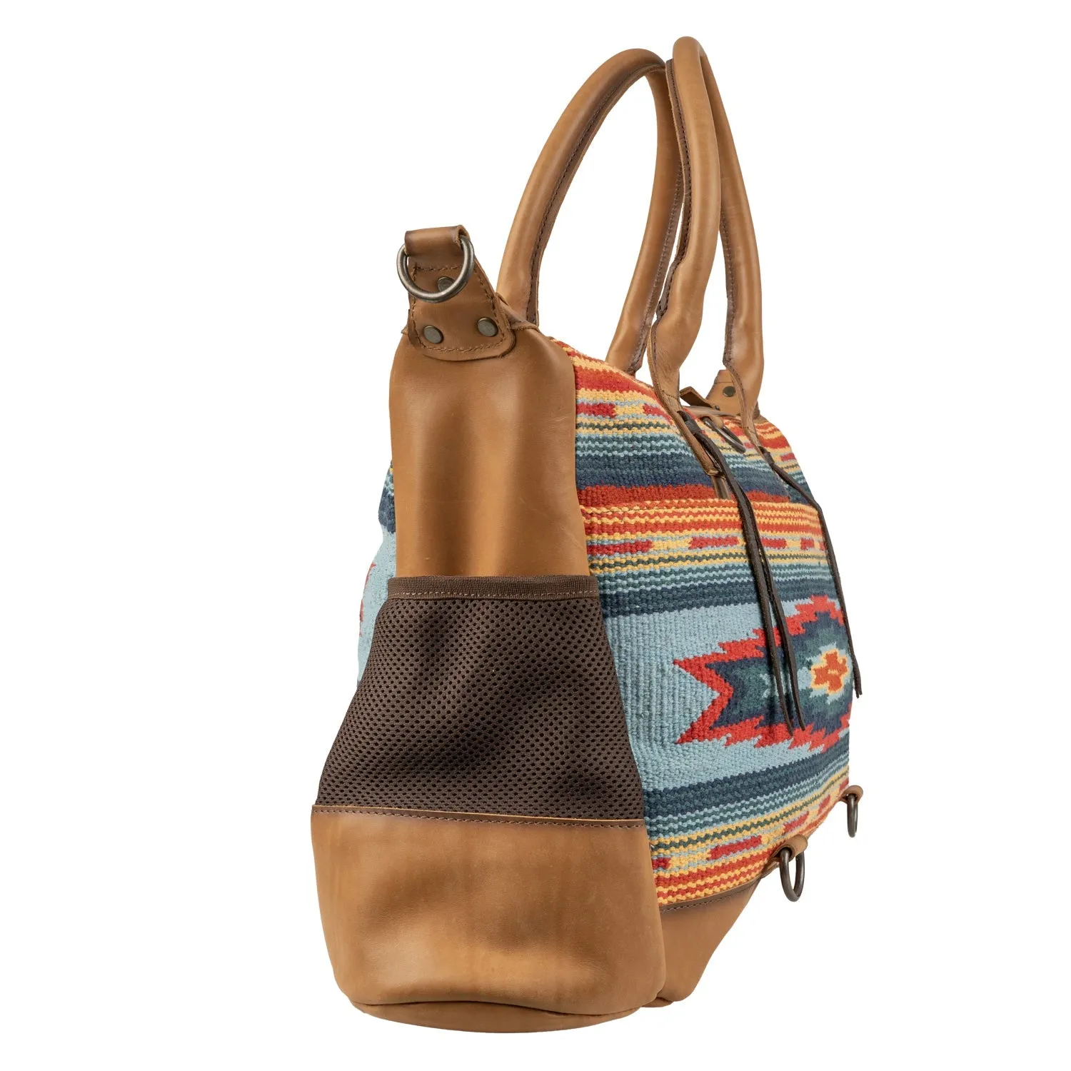 STS Ranchwear Womens Chaynee Valley Amelia Multi Serape Leather Tote Bag